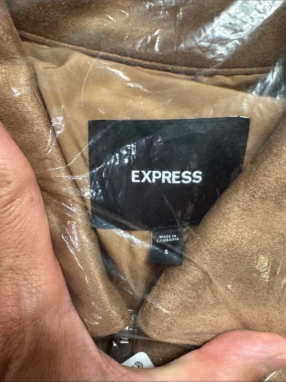NWT Men’s EXPRESS Faux Suade Trucker Jacket size SMALL (36-38)